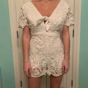 White Lace Romper